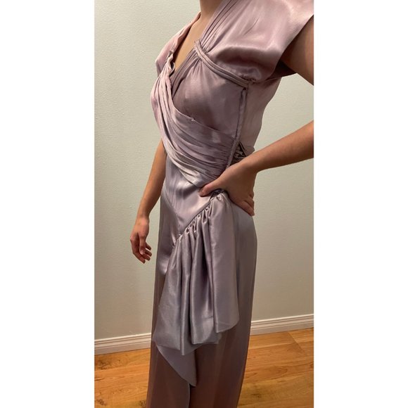 Pure Satin 1950's Evening Gown - Picture 6 of 8